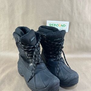 Eddie Bauer Men’s Black Snow Boots (Size 9)